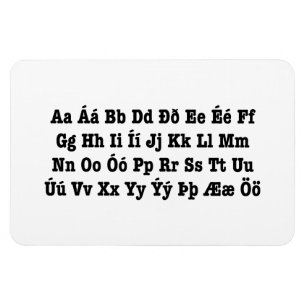 Islands Alphabet [Íslenska Stafrófið] Magnet