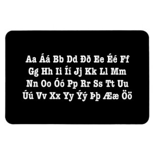 Islands Alphabet [Íslenska Stafrófið] Magnet
