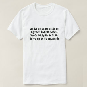 Islands Alphabet [Íslenska Stafrófið] T Shirt