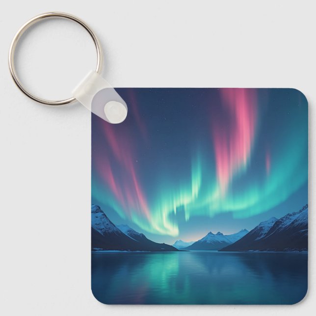 Islands Aurora Nyckelring (Framsida)