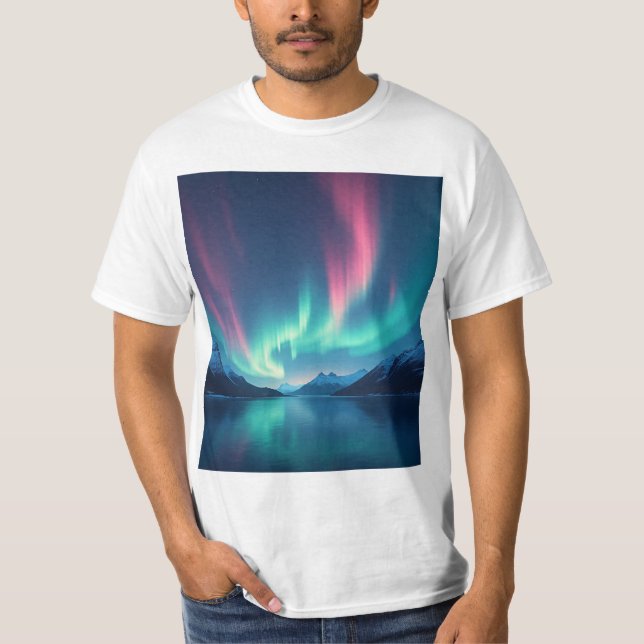 Islands Aurora T Shirt (Framsida)