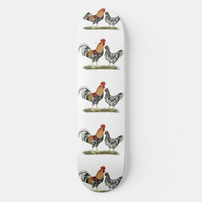 Islands Chickens Old School Skateboard Bräda 21,6 Cm (Framsida)