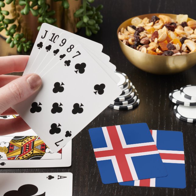Islands flagga casinokort (På plats)