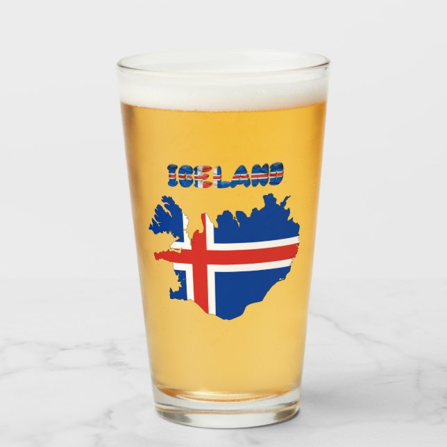 Islands flagga      glaskopp (Framsida fylld)