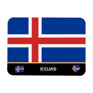 Islands Flagga & Island land resa/Island Magnet