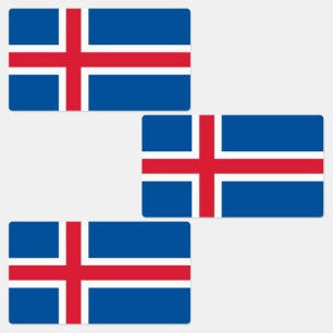 Islands flagga klistermärke