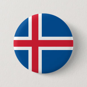 Islands flagga knapp