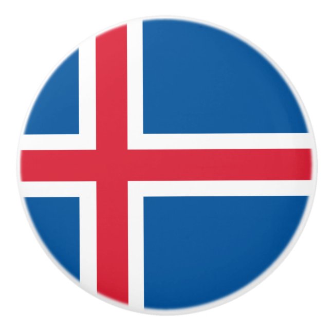 Islands flagga knopp (Framsidan)