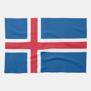 Islands flagga kökshandduk