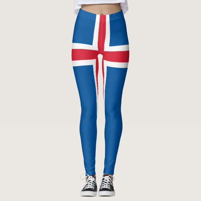 Islands flagga leggings (Framsida)