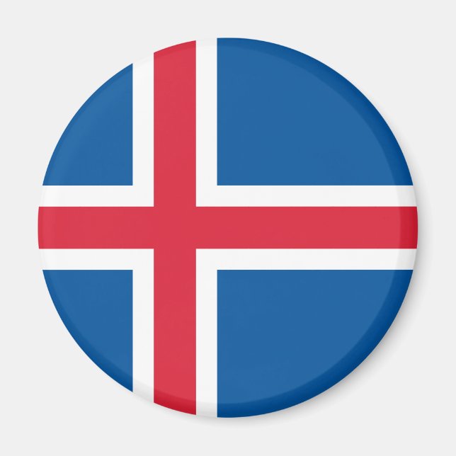 Islands flagga magnet (Framsidan)