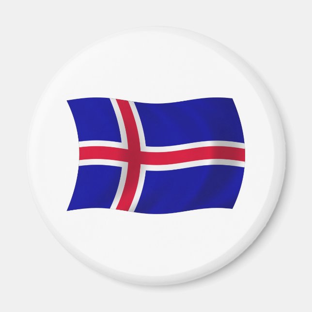 Islands Flagga Magnet (Framsidan)