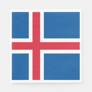 Islands flagga pappersservett