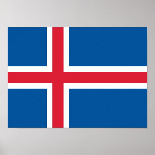 Islands flagga poster (Framsidan)