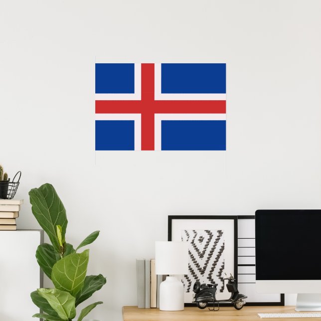 Islands flagga poster (Hemmakontoret)