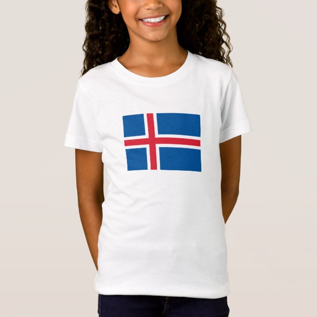 Islands flagga t shirt (Framsida)
