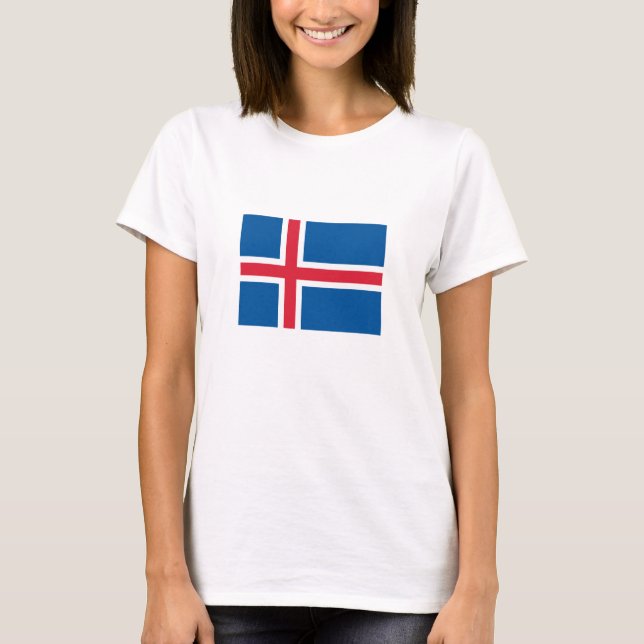 Islands flagga t shirt (Framsida)
