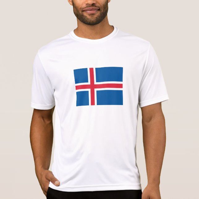Islands flagga t shirt (Framsida)