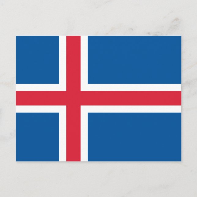Islands Flagga Vykort (Framsida)
