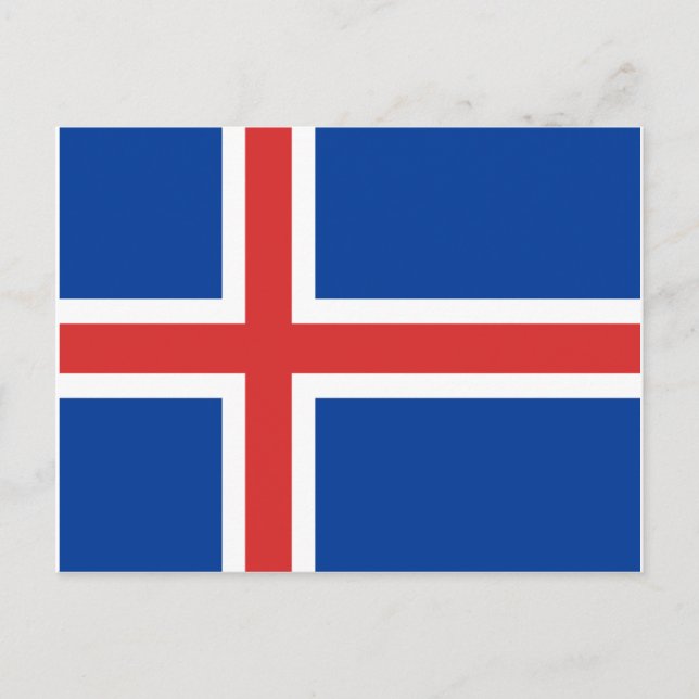 Islands flagga vykort (Framsida)