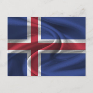 Islands flagga vykort