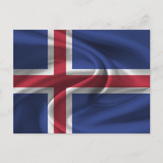 Islands flagga vykort (Framsida)