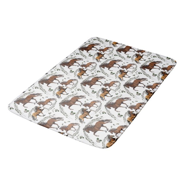 Islands Horse Elska och Flowers Badrumsmatta (Vinklad)