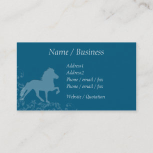 Islands Horse Flourish Profile Visitkort