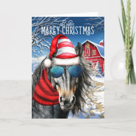 Islands Horse Funny MAREy jul Helgkort