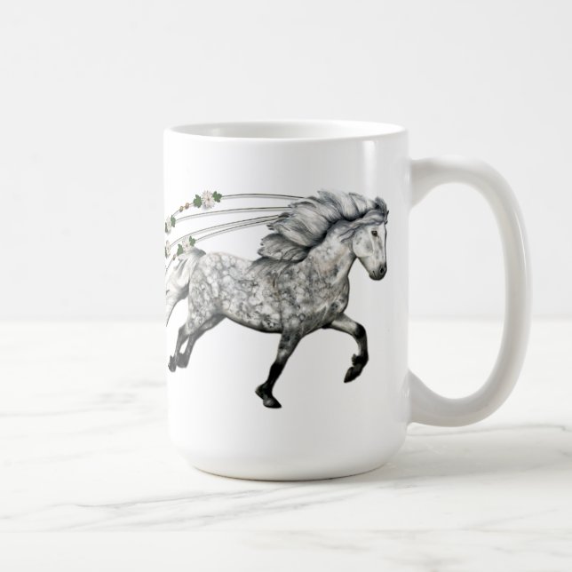 Islands Horse Gra Kaffemugg (Höger)