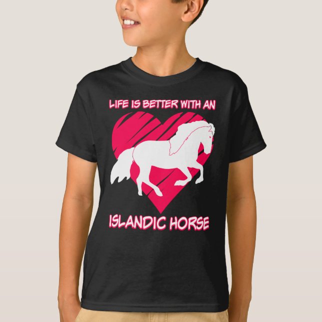 Islands Horse Heart Island T Shirt (Framsida)