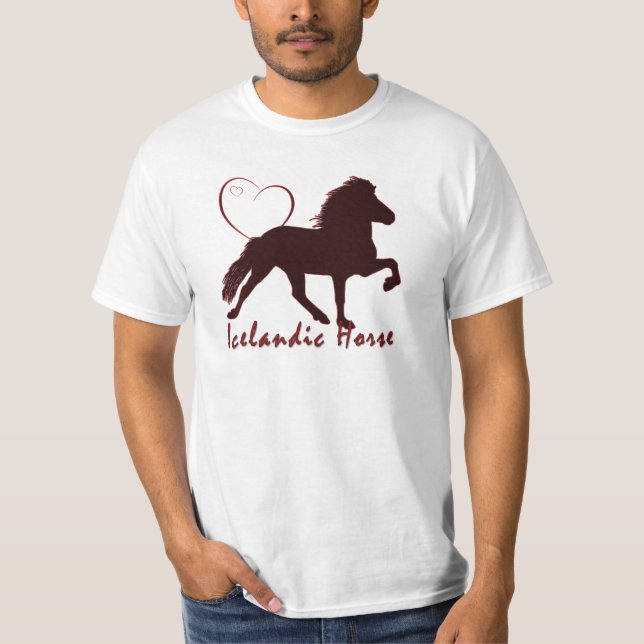 Islands Horse Hearts T Shirt (Framsida)