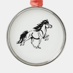 Islands Horse Julgransprydnad Metall