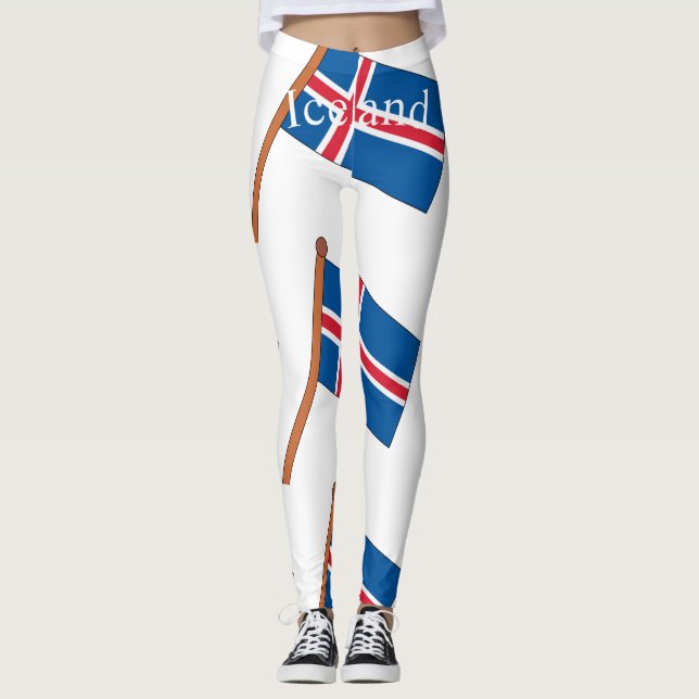 Islands landsflagga Thunder_Cove Leggings (Framsida)