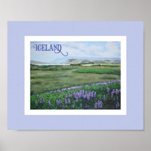 Islands landskap efter Pola.B.Alex bra art Poster