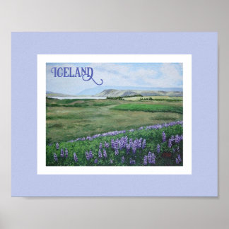 Islands landskap efter Pola.B.Alex bra art Poster