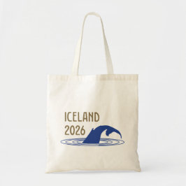 Islands logotyp med valstjärt för klient tygkasse