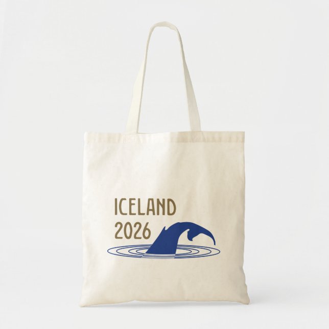 Islands logotyp med valstjärt för klient tygkasse (Framsidan)