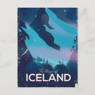 Islands magi reseskylt vykort