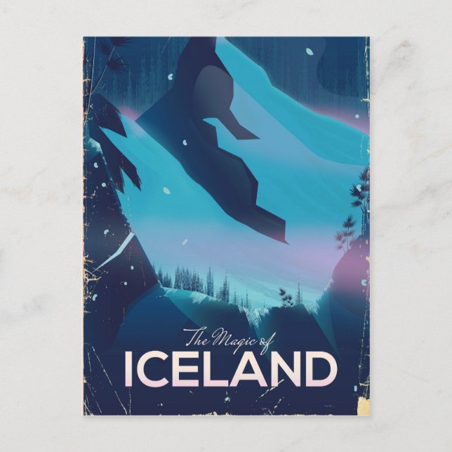 Islands magi reseskylt vykort (Framsida)