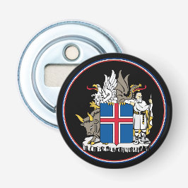 Islands öppnare Flagga Flaska, Islandet Emblem Par