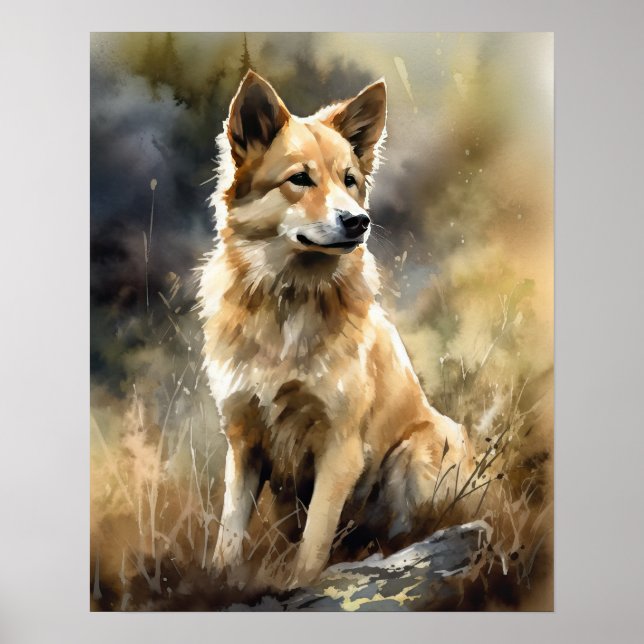 Islands Sheepdog Hund Art Print Poster (Framsidan)