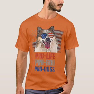 Islands Sheepdog Pro Life Pro God Pro Hundar T Shirt