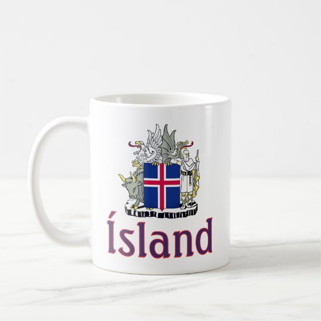 Islands statsvapen kaffemugg (Vänster)
