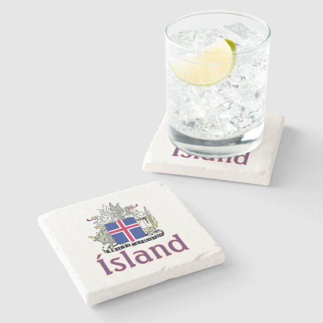 Islands statsvapen stenunderlägg (Sidan)