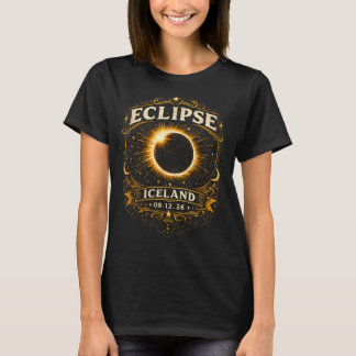 Islands totala solförmörkelse 2026 Celestial Eclip T Shirt