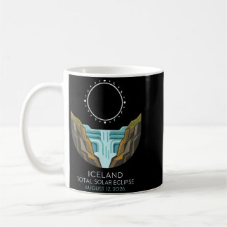 Islands totala solförmörkelse 2026 Celestial Event Kaffemugg