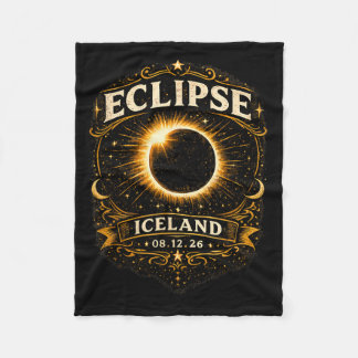 Islands totala solförmörkelse 2026 Celestial förmö Fleecefilt
