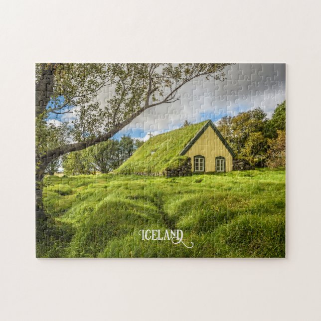 Islands Turf Church Pussel (Horisontell)