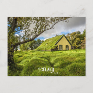 Islands Turf Church Vykort
